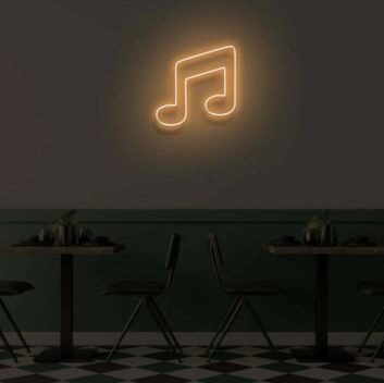 Musiknote LED-Neonschild für Bar und Café