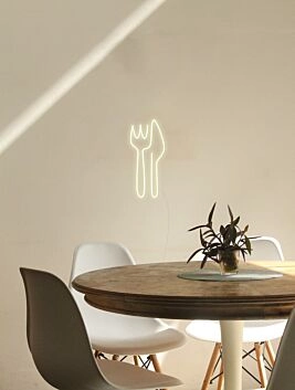 Gabel und Messer LED-Neonschild für Restaurant und Küche
