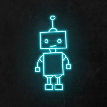 Roboterfigur LED-Neonschild für Kinderzimmer Gamingraum