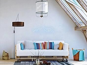 Bergsilhouette LED-Neonschild Wohnzimmer Schlafzimmer