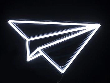 Papierflugzeug LED-Neonschild für Kinderzimmer Büro