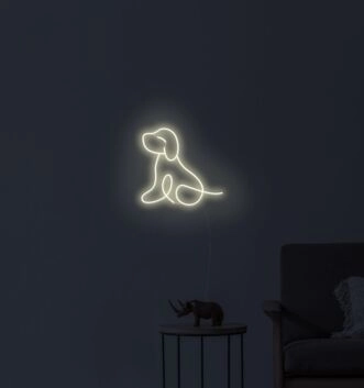 Hund Silhouette LED-Neonschild Wohnzimmer Kinderzimmer