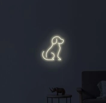 Hund Silhouette LED-Neonschild Wohnzimmer Kinderzimmer