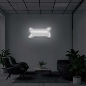 Schaltkreis Muster LED-Neonschild für Büro Arbeitszimmer