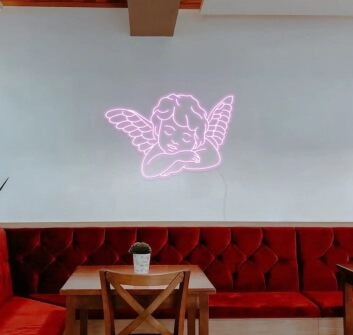 schlafender Engel LED-Neonschild Wohnzimmer Café