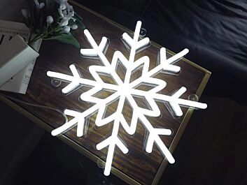 Schneeflocke LED-Neonschild für Wohnzimmer und Weihnachten