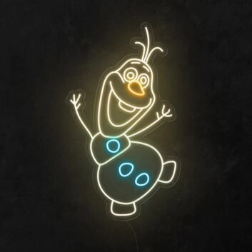 fröhlicher Schneemann LED-Neonschild für Kinderzimmer Wohnzimmer