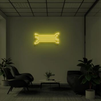 Schaltkreis Muster LED-Neonschild für Büro Arbeitszimmer