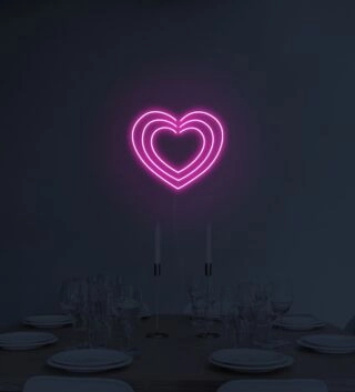 Herzsymbol LED-Neonschild für Wohnzimmer und Restaurant