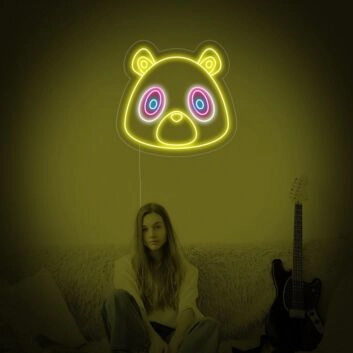 Panda Kopf LED-Neonschild für Wohnzimmer und Kinderzimmer