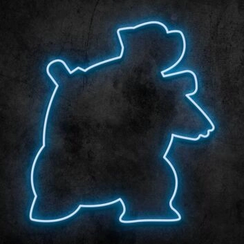 Schildkröten-Charakter Silhouette LED-Neonschild für Gamingzimmer und Kinderzimmer