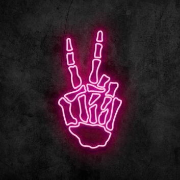Skelett Victory Hand LED-Neonschild für Bar Club