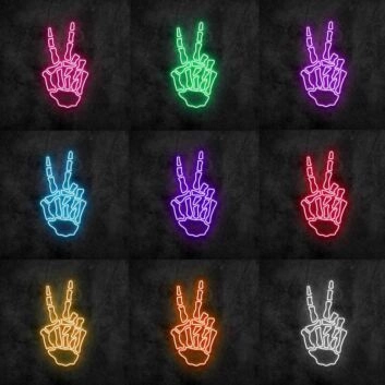 Skelett Victory Hand LED-Neonschild für Bar Club