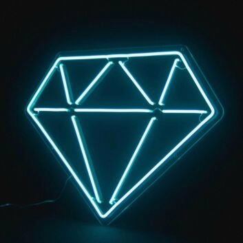 Diamant Symbol LED-Neonschild Wohnzimmer Schaufenster