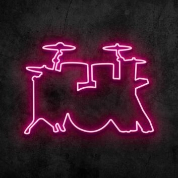 Schlagzeug LED-Neonschild Musikstudio Bar