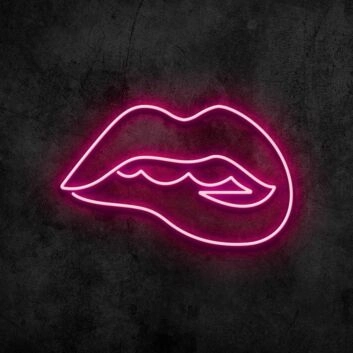 Lippen mit leicht geöffnetem Mund LED-Neonschild für Bar Club