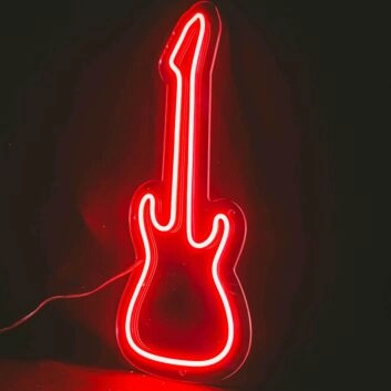 E-Gitarre LED-Neonschild Musikstudio Bar