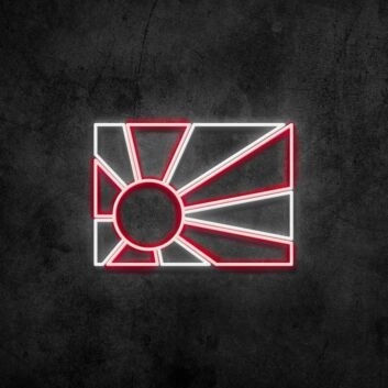 Sonnenstrahlen Flagge LED-Neonschild Wohnzimmer Bar