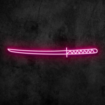 Samuraischwert LED-Neonschild für Gaming Raum