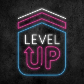 LEVEL UP LED-Neonschild Gaming Wohnzimmer