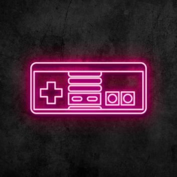 Retro Spielcontroller LED-Neonschild für Gamingzimmer und Wohnzimmer