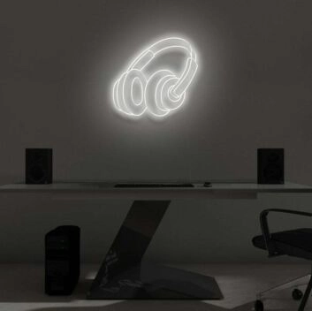 Kopfhörer LED-Neonschild für Gaming Studio