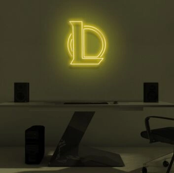 Spiel-Logo mit Buchstabe L LED-Neonschild für Gaming Zimmer