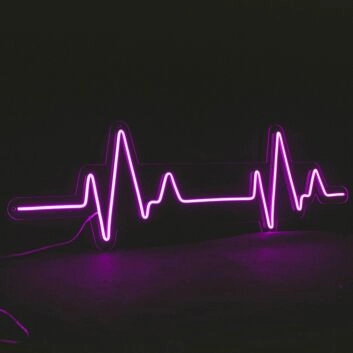 Herzschlaglinie LED-Neonschild Wohnzimmer Praxis