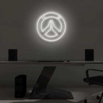 Overwatch Logo LED-Neonschild für Gamingzimmer Büro