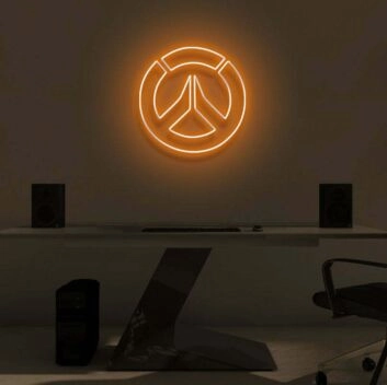 Overwatch Logo LED-Neonschild für Gamingzimmer Büro