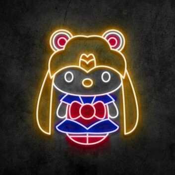 Animefigur im Kostüm LED-Neonschild für Wohnzimmer Gamingzimmer