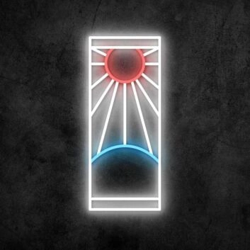 Sonnenaufgang über Horizont LED-Neonschild Wohnzimmer Büro