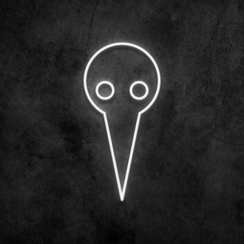Pestmaske Symbol LED-Neonschild für Bar Club