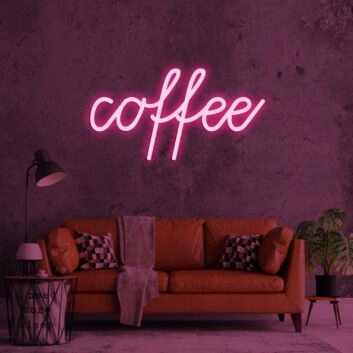 Coffee LED-Neonschild für Café, Küche und Wohnräume