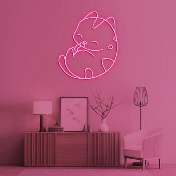 schlafende Katze LED-Neonschild Wohnzimmer Schlafzimmer