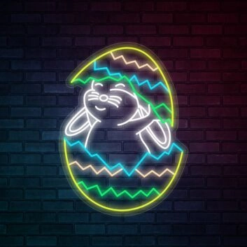 Osterhase im Ei LED-Neonschild Wohnzimmer Schaufenster