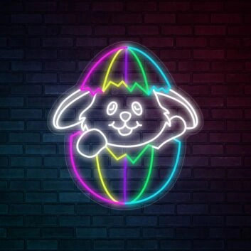 Osterhase im Ei LED-Neonschild Wohnzimmer Schaufenster
