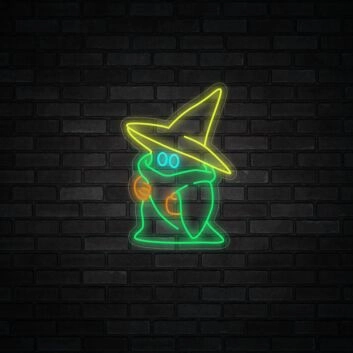 Zauberer Figur LED-Neonschild für Gamingzimmer und Bar