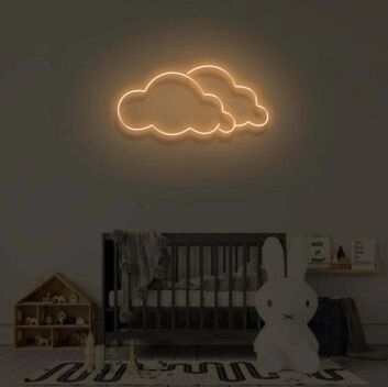 Wolken LED-Neonschild Kinderzimmer