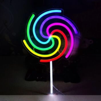 Lutscher LED-Neonschild für Kinderzimmer oder Party