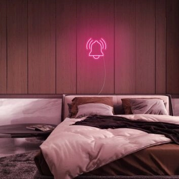 Klingel Symbol LED-Neonschild für Schlafzimmer oder Wohnzimmer