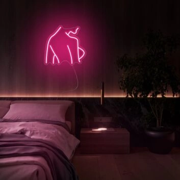Abstrakte Darstellung eines nackten Oberkörpers LED-Neonschild Schlafzimmer Wohnzimmer