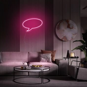 Sprechblase LED-Neonschild Wohnzimmer Lounge