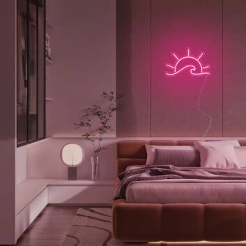 Sonnenuntergang mit Welle LED-Neonschild Schlafzimmer Wohnzimmer