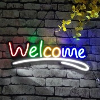 Welcome LED Neonschild für Eingang und Geschäft