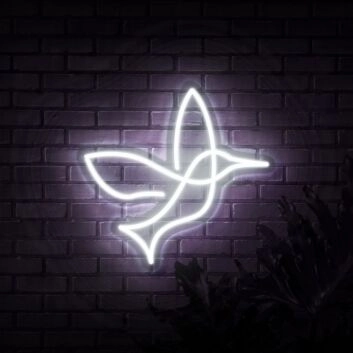Kolibri LED-Neonschild Wohnzimmer Cafe