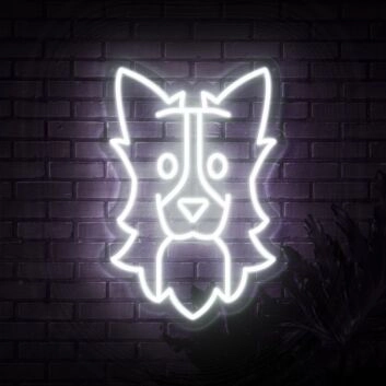 Hundekopf LED-Neonschild Wohnzimmer Haustierladen