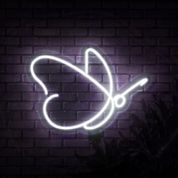 Schmetterling LED-Neonschild für Wohnzimmer oder Schlafzimmer
