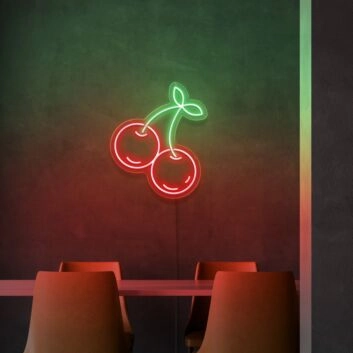 Kirschen LED-Neonschild für Café Bar