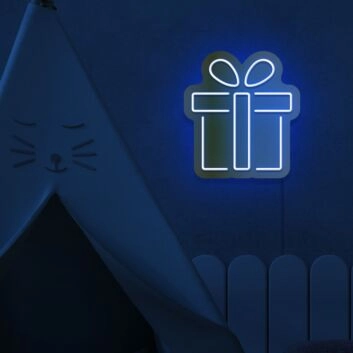Geschenkbox LED-Neonschild für Kinderzimmer Party